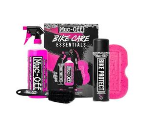 Muc-Off Bike Care Essentials Kit - Cleaning Bundle with Nano Tech Bike Cleaner, Bike Protect, Sponge, Brush & Storage Tote - Clean and Protect for All Bikes