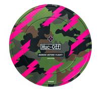 MUC-OFF Bike Disc Brake Cover x 2 Washable Neoprene Protective Black/Magenta