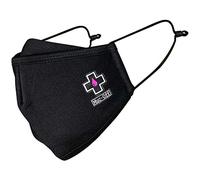 Muc-Off Black Face Mask, Small - Reusable Face Mask with Filter, Washable Face Covering - Adjustable Cotton Mask for Men and Women