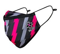 Muc-Off Bolt Face Mask, Large - Reusable Face Mask with Filter, Washable Face Covering - Adjustable Cotton Mask for Men and Women