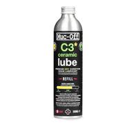 Muc-Off C3 Dry Weather Ceramic Lube - Ultra Durable Biodegradable Bike Chain Oil with Ceramic Coating and UV Dye - Reduces Friction for Road, Mountain Bike & Gravel - 300ml, Refill Bottle