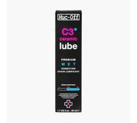 Muc-Off C3 Wet Chain Lube, 50ml - Ceramic Bike Lube, Bike Chain Oil, Chain Wax for Wet Weather Conditions - Bike Lubricant and Bicycle Chain Oil, Black