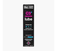 Muc-Off C3 Wet Chain Lube, 50ml - Ceramic Bike Lube, Bike Chain Oil, Chain Wax for Wet Weather Conditions - Bike Lubricant and Bicycle Chain Oil, Black