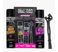 Muc-Off Motorcycle Chain Care Kit Chain Cleaner All Weather Lube Cleaning Brush Bundle