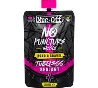 Muc-Off Road and Gravel Tubeless Sealant - Biodegradable Fibre and Latex Formula - Seals Holes up to 7mm - Non-Toxic, Allergen-Free Puncture Protection - 80ml