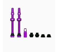 Muc-Off Purple Tubeless Presta Valves, 44mm - Premium No Leak Bicycle Valves With Integrated Valve Core Removal Tool