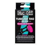 Muc Off Fahrradventil Tubeless Tag Holder & 44 mm Valve Kit, Schwarz, MU-ACC-2768