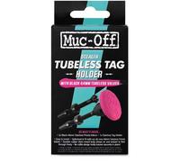 Muc-Off Tubeless Tag Holder & 44mm Valves Black