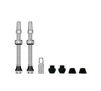 Muc-Off Tubeless Valves V2-7075 Aluminium Presta Valves with Core Removal Tool - Air Flow System for Mountain Bike, Road and Gravel Wheels - Compatible with Rim Inserts - Silver, 44mm