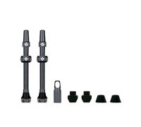 Muc-Off Tubeless Valves V2-7075 Aluminium Presta Valves with Core Removal Tool - Air Flow System for Mountain Bike, Road and Gravel Wheels - Compatible with Rim Inserts - Grey, 44mm