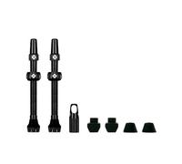 Muc-Off Tubeless Valves V2-7075 Aluminium Presta Valves with Core Removal Tool - Air Flow System for Mountain Bike, Road and Gravel Wheels - Compatible with Rim Inserts - Black, 60mm