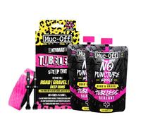 Muc Off Ultimate Tubeless Setup Kit - Complete Tubeless Conversion Kit with Sealant, Rim Tape, Valves, and Patches - Fits MTB, Road, Gravel & CX Wheels - Road/Gravel (21mm Tape / 60mm Valves)