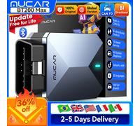 MUCAR Car OBD2 Scanner BT200 MAX Full-System Bi-directional CAN FD 15 Resets Lifetime Update Blue