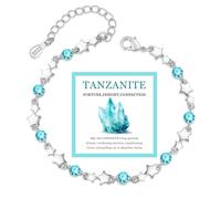 MUCCA Personalised Birthstone Bracelets for Womens Sterling Silver Bracelet Birthday Christmas Valentine's Day Jewellery Gift for Mum Sisters Girlfriend with Box & Card