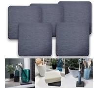 Mucco Water Absorbing Stone Tray for Sink, Premium Diatomaceous Earth Soap Holder Dish，Water Absorbent Diatomite Coasters, Fast Drying Stone Sink Tray for Hand soap & Cups & Drinks Bottles