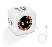 Mucek Gravity Sensor Timer, Time Pomodoro Timer, Kitchen Timer, Egg Timer, Digital with Adjustable Sound, Short Time Alarm Clock for Office, Study, Cooking, Sports (White)