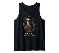 Much ADO About Puffin Funny Vintage Bird Literary Pun Tank Top