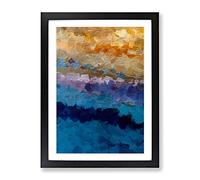 Much Ado Abstract Framed Wall Art Print A2 Black