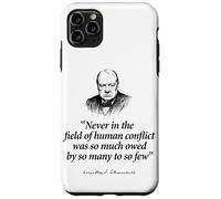 Much Owed By So Many To So Few Winston Churchill Black Print Case for iPhone 11 Pro Max