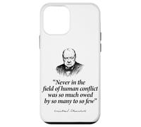 Much Owed By So Many To So Few Winston Churchill Black Print Case for iPhone 12 mini