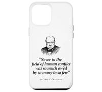 Much Owed By So Many To So Few Winston Churchill Black Print Case for iPhone 12 Pro Max