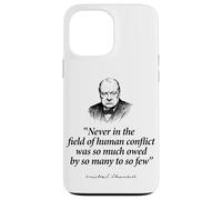 Much Owed By So Many To So Few Winston Churchill Black Print Case for iPhone 13 Pro Max