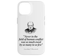 Much Owed By So Many To So Few Winston Churchill Black Print Case for iPhone 14