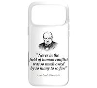 Much Owed By So Many To So Few Winston Churchill Black Print Case for iPhone 17 Pro Max