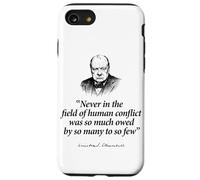 Much Owed By So Many To So Few Winston Churchill Black Print Case for iPhone SE (2020) / 7/8