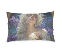 Mucha Style Beauty Standard/Queen Size empty pillow case with zipper 100 cotton pillowcases for Hot Sleepers, Soft & Silky Smooth fundas de almohadas 20x30 inchs Set of 2