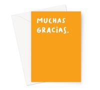 Muchas Gracias. Greeting Card | Thank You Card, Spanish Thank You Card, Thanks, Many Thanks, Orange