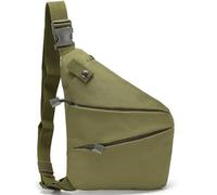 MUCHER Molle Anti-Theft Shoulder Bag Military Crossbody Bag Tactical Chest Sling Bag Small for Men Travel Outdoor Hiking Hunting Camping, Left Shoulder Army Green, 26*30*1cm