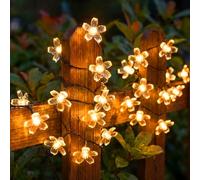 MUCHER Solar Fairy Lights Outdoor Waterproof 50LED Flower Solar Garden Lights 8 Mode 9.5M/31FT Indoor/Outdoor Blossom String Lights for Garden Patio Yard Home Christmas Parties Wedding
