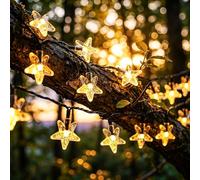 MUCHER Solar Fairy Lights Stars Outdoor Waterproof 50LED Solar Garden Lights 8 Mode 9.5M/31Ft Indoor/Outdoor String Lights for Garden Patio Yard Home Christmas Parties Wedding