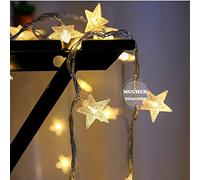MUCHER String Lights Star Fairy Lights with 6M 40 LED Decorative Lighting for Anywhere (Warm White)