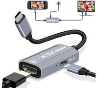 Muchfox Switch TV Dock Mode Adapter, USB C to HDMI Adapter Support 4K@60Hz Output & PD 100W Fast Charging, Compatible with Switch,iPad, Capture Cards, TVs, Steam, MacBook, Portable Monitors