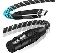 Muchfox USB C to XLR Microphone Cable,2M USB C to XLR Female Microphone Cable for Audio Recording, Dynamic Microphone, Compatible for iPhone 16/15, MacBook, Plug and Play