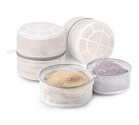 Muchfun 3Pcs Bra Wash Bags, Honeycomb Mesh Laundry Bags for Delicates, Lingerie, Intimates and Underwear 8 x 8 x 8 Inches