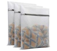 Muchfun 3Pcs Durable Honeycomb Mesh Laundry Bags for Delicates 12 x 16 Inches (3 Medium)
