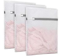 Muchfun 3Pcs Durable Honeycomb Mesh Laundry Bags for Delicates 9 x 12 Inches (3 Small)