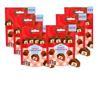Muchies Vanilla Cheesecake Flavour Chocolate Sharing Bag 97g - Milk chocolates with cheesecake flavour filling and a crisp biscuit centre (6 x Bags)