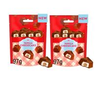 Muchies Vanilla Cheesecake Flavour Chocolate Sharing Bag 97g - Milk chocolates with cheesecake flavour filling and a crisp biscuit centre (2 x Bags)
