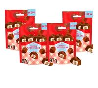 Muchies Vanilla Cheesecake Flavour Chocolate Sharing Bag 97g - Milk chocolates with cheesecake flavour filling and a crisp biscuit centre (4 x Bags (Half Box))
