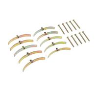 MuchLuckystar 10-Pack Junction Box Repair Kit for 86-Type Switch Sockets, Iron Fixing Clips with Screws to Restore Loose Back Boxes, Silver, 65-75mm Range