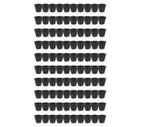 MuchLuckystar 100 Pack Black Plastic Nursery Pots, Thickened Breathable Plant Containers with Drainage Holes for Garden Growing, 5cm to 7.2cm