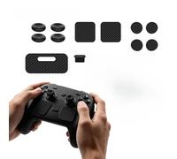 MuchLuckystar 12-in-1 Protective Kit for Steam Controller 2 Silicone Joystick Dust Covers Anti-Slip Grip Skins Game Accessory Set Black