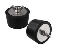 MuchLuckystar 2 Pack 45mm Rubber Swimming Pool Winter Plugs, Antifreeze Pipe Stoppers for Skimmer Return Lines, Black Blowers to Freeze Damage