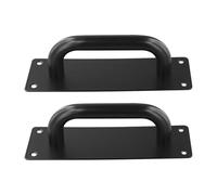MuchLuckystar 2 Pack Fireproof Door Handles Push Pull, Stainless Steel Barn Door Handles for Sliding Passage Fire Doors, Black 20x6.5cm