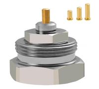 MuchLuckystar 2 Pack M30x1.0 to M30x1.5 Thermostatic Valve Adapter, Brass Chrome Plated Converter for Oventrop Radiator Valves Pre-1998, for smart Thermostat Compatible, Silver