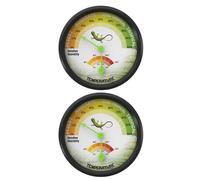 MuchLuckystar 2 Pack Reptile Thermometer Hygrometer, Mechanical Temp Humidity Gauge for Terrarium Vivarium, Suitable for Bearded Dragon Iguana, 74mm